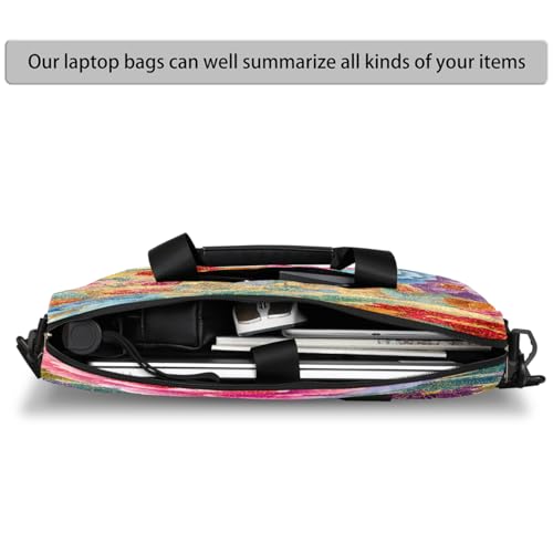 Bolso para laptop con bordado floral 16in miniatura 4