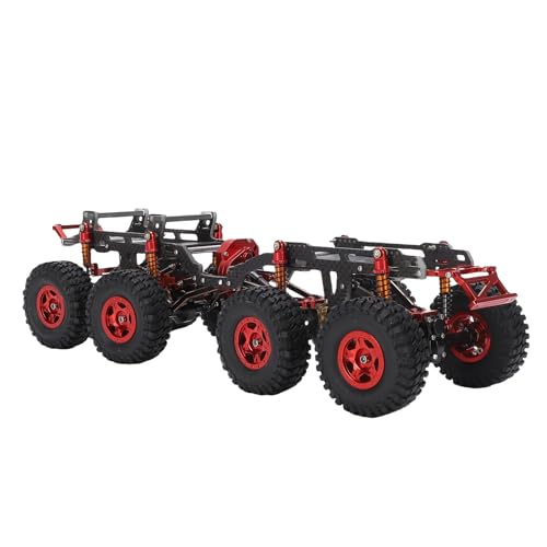 Alomejor Hochstärkem Verbundmaterial -Chassis -Ersatzkit für EIN SCX24 RC Axialauto mit Einem Niedrigen Zentralen Schwerkraftdesign für Rennliebhaber (Schwarz Rot)