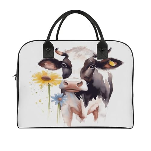 Bolso tote de acuarela con margaritas, nylon, gran capacidad miniatura 3