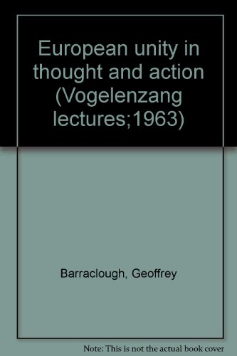 European Unity in Thought and Action B0000CM0T7 Book Cover