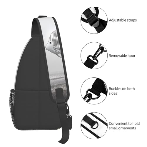 Morrales Sling Crossbody Negro para Hombre miniatura 5