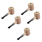 Tiardey 5 Stück natürliche Maiskolbenpfeifen, Maiskolben-Übungspfeifen, für Praxis, Display, Theaterrequisiten, Fotoshootings