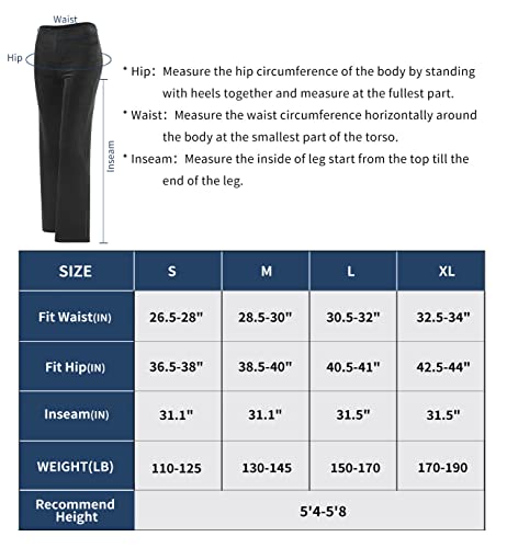 Yumiday Velour Pants For Women Straight Leg(Black,M) #TOP4