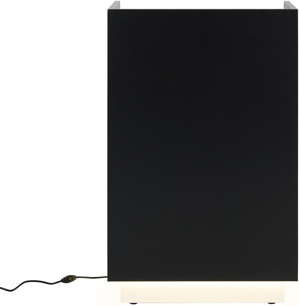 Displays2go Hostess Stand w/ Illuminated Color-Changing Base, Locking Drawer, Shelf - Black (ELCW)