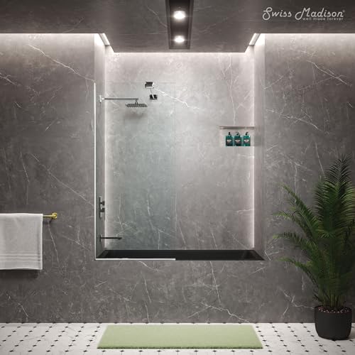 Image of Swiss Madison Voltaire 60 inch x 30 inch Left-Hand Drain Alcove Bathtub in Matte Black