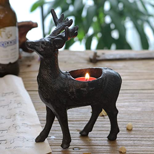 Castiçais Creative Retro Mesa de Jantar Castiçal Criativo Alce Decoração de Casa Ornamentos de Ferro