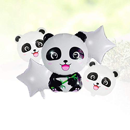 Binaryabc Panda Star Foil Balloons Cartoon Balloon,Kids Birthday Party Decorations,5Pcs #TOP2