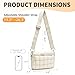 Herald Small Puffer Crossbody Bags for Women, Lightweight Nylon Quilted Shoulder Purse Handbag with Multiple Pockets (New Beige)