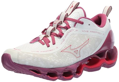 Mizuno Tênis de corrida feminino Wave Prophecy 4, Areia branca - azaléia, 38
