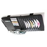 VKQTS CD Holder for Car,Leather Multi-Purpose Car Visor Organizer Cars CD Holder for Storing...