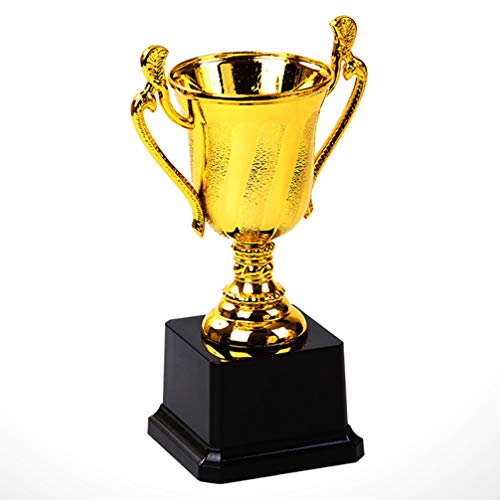 Mini troféus de ouro Amosfun com estátuas de troféu de base preta, reconhecimento para festas, celeb