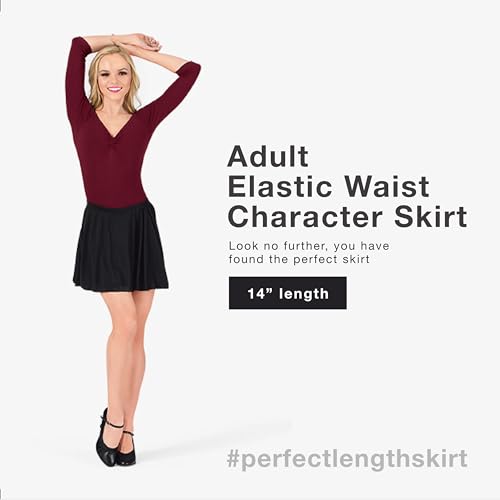Natalie Dancewear Womens Elastic Waist Character Skirt in Multiple Lengths2