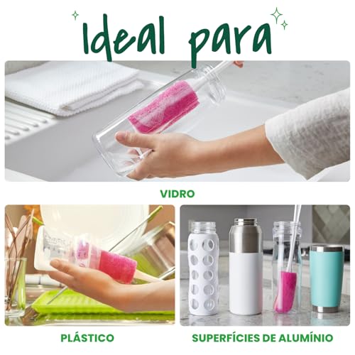 Scotch-Brite 3M, Limpador Para Garrafa e Mamadeira, Rosa