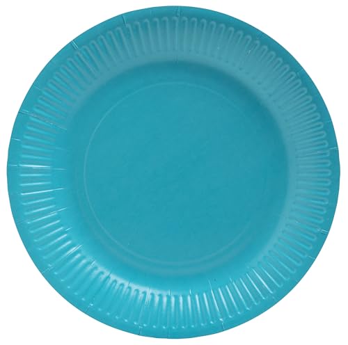 Pro Nappe - Réf. 79216i - 20 Assiettes - diamètre 23 cm - carton - turquoise