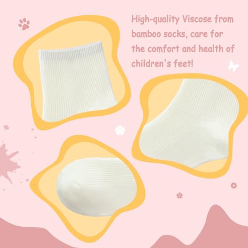 SERISIMPLE Viscose Bamboo Stretch Kids Ankle School Kids Crew Socks Breathable Boy Girl 5 Pairs3