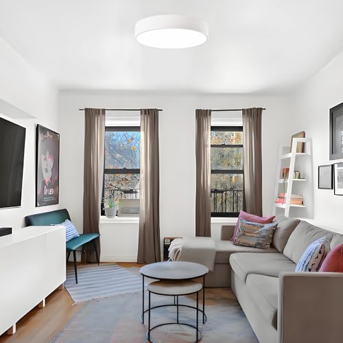 Image of 3-Light Modern White Flush Mount Ceiling Light 15.8 Inch