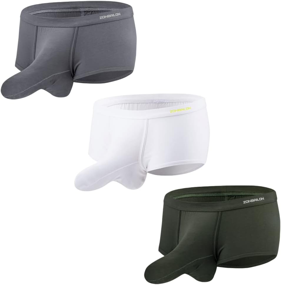 Men Low Rise Sexy Briefs Opening Bulge Enhancing Pouch Tagless Breathable Soft Boxer Mens Underwear Pack