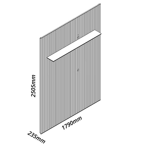 Painel Para Tv até 75 Polegadas com Led Requinte 180cm Gelius Móveis Naturale Ripado