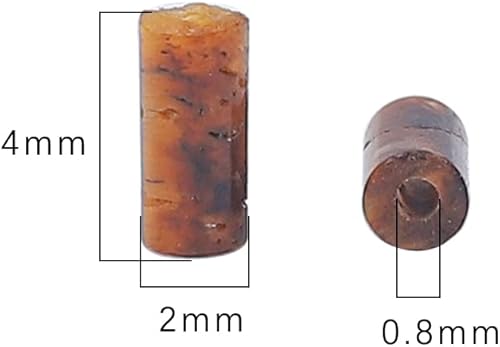 Miniatura 2 de Granos de tubo de ojo de tigre amarillo natural cilindro 0.079x0.157 in 15.0 inStrand cuentas de piedra para la fabricación de joyas