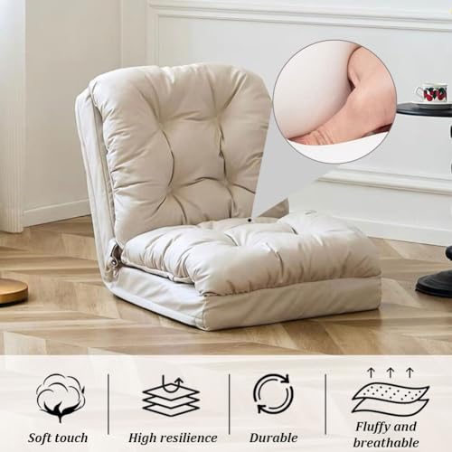 Sillón plegable con cojín blanco miniatura 3