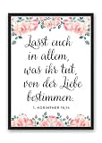 Din A4 Kunstdruck ohne Rahmen - Spruch Bibelvers - Lasst 