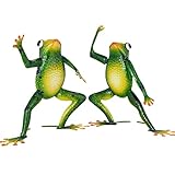Kircust Frog Garden Décor Statues, Metal Animal Yard Art and Lawn Ornaments, Funny Garden Sculpture...