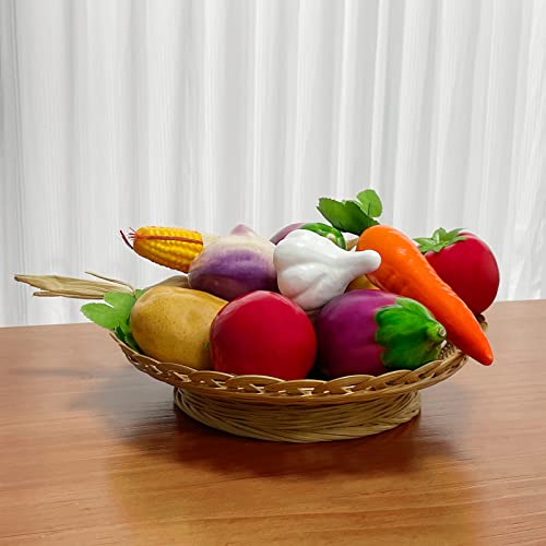 Lorigun 14 Pcs Artificial Vegetables, Fake Vegetables Decoration Lifelike Display Vegetables Food Simulation Vegetables For Kitchen Artificial Fake Carrots Corn Potatoes Onion Tomato Eggplant Garlic #TOP4