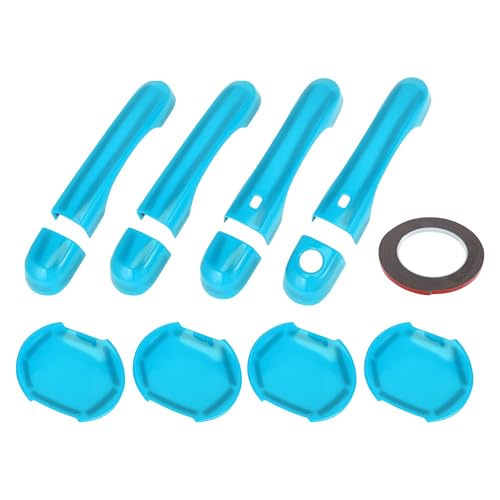 Motoforti Exterior Door Handle Cover Set, Decoration Trim for Jeep Renegade 2015-2021, ABS, Light Blue, 1 Set