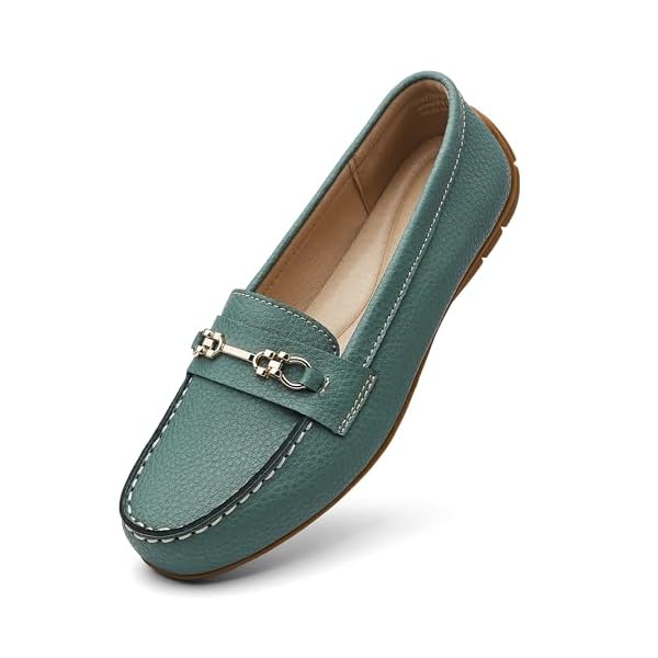 Women's Comfortable & Lightweight Leather Loafers Slip-Ons Driving Mocs Walking Shoes Cute Business Casual Dress Shoes Work Flats for Women