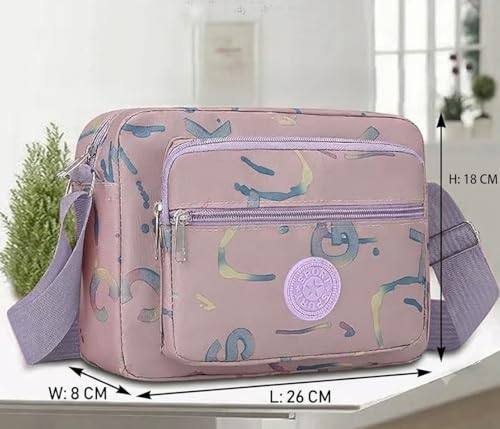 Image of WildHorn Sling Bag for Women | Polyester Crossbody Bag | Multi-Compartment Shoulder Bag | Lightweight Travel & Daily Use Bag