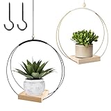 macetero colgante pared Decoración bohemia: se puede utilizar para plantar flores, decorar habitaciones, jardines u oficinas. Perfecto para su patio, porche, balcón o casa. Con una maceta colgante, los niños y las mascotas nunca volverán a meterse con sus plantas en maceta.