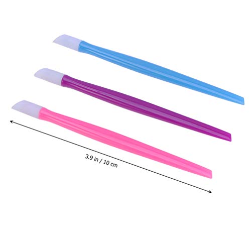 Lurrose Punho Plástico Empurrador Da Cutícula Do Prego Cleaner Manicure Ferramentas Unha Polonês Rem