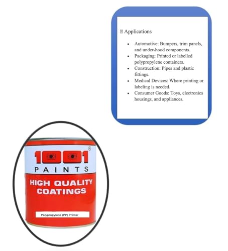 Image of 1001 Polypropylene (PP) Primer I Plastic Primer I To promote Adhesion on multiplastic surfaces Like helmet, bumper and other acrylic & fiber parts - 1 Ltr.