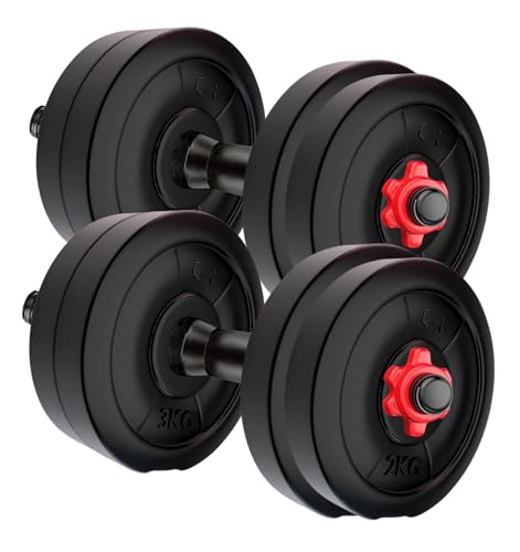 Amazon Brand - Symactive Pvc 20 Kg Adjustable Dumbbells Fitness ...