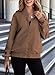 EVALESS Women's Fall Jackets Bomber Jacket for Women 2025 Long Sleeve Stand Collar Zip Up Lightweight Outwear with Pockets X-Large Brown
