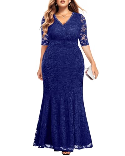Image of Pinup Fashion Plus Size Formal Evening Dress Wedding Guest Bridal Gowns