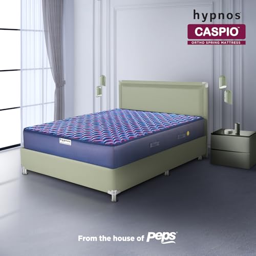 Image of Hypnos Caspio Ortho 10 Inch Medium Firm Queen Size Bonnell Spring Mattress Navy Blue (72X66X10)