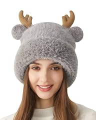 Z Grey Fuzzy Beanies