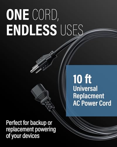 Image of C2G /Cables to Go 03134 10ft 18 AWG Universal Power Cord (NEMA 5-15P to IEC320C13)