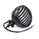 Hcsihpf Faro Motociclo Per Virago XV 250 500 535 700 750 Per Softail Per Springer Per Cafe Per Racer Per Club Style Fari Anteriori Faro Per Moto Con Griglia Da 5'' Fari Moto(Nero)