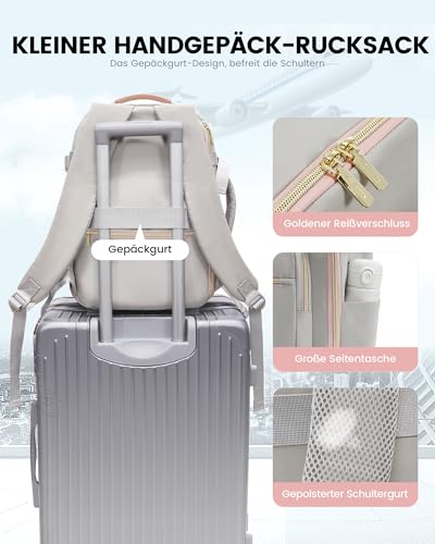 LOVEVOOK Ryanair Handgepäck 40x30x20, Handgepäck Rucksack Tasche Reiserucksack Flugzeug, Carry On Hand Luggage Travel Backpack für 13,3 Zoll Laptop Damen Herren, Klein Cabin Bag Eurowings Wizz