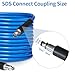 10M High Pressure Washer Replacement Hose for Bosch AQT Series Extension Hose Drain Cleaning kit Fitting Quick Connector Blue