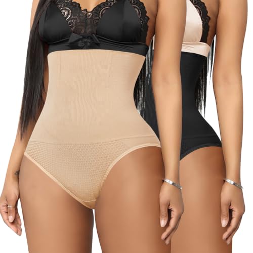 Image of Werena Tummy Control Thong Shapewear for Women Seamless Shaping Novelty Thong Panties Body Shaper Underwear