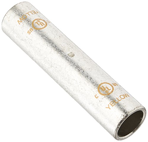Image of Morris 94528 Long Barrel Compression Splice, Copper, 250mcm Wire Range, Yellow Color Code