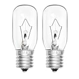 Belleone 2pcs Microwave Bulb WB36X10003-125V 40W Oven Light Bulb Compatible with GE LG Frigidaire Kenmore, Universal Type Stove Incandescent Warm White Light Lamp Replacement E17 Base Socket