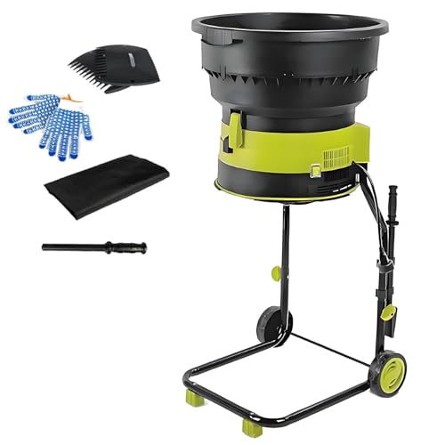Trituradora De Jardín Eléctrica 2500W - 8000 RPM Trituradora De Ramas & Hojas Con Tolva 54cm, Mulcher Portátil Para Residuos De Jardín, Hojas De Césped & Compostaje 60mpowercord