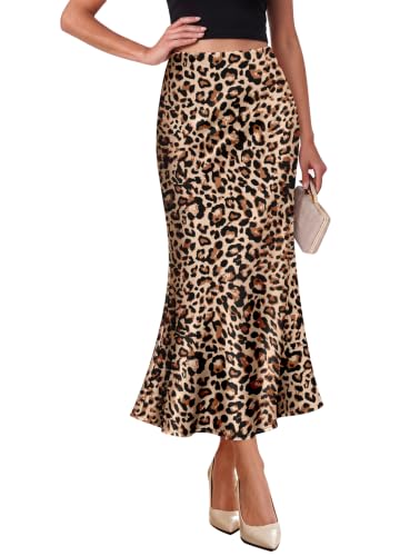 Leopard Print Midi Skirt