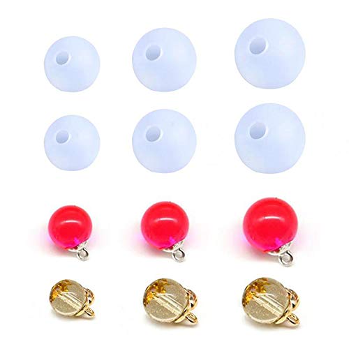Silicone Ball Mold, DyAi 9Pcs Resin Epoxy Mold, Universe Spheroid Moulds, Orbs Pendant Casting Molds for UV Resin Crafts, DIY Jewelry Making (20mm/ 25mm/ 30mm)