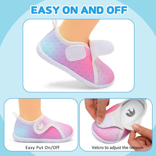 Image of FEETCITY Boys Girls Water Shoes Kids Aqua Socks Quick Dry Barefoot for Beach Swimming Pool
