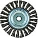 Weiler Brush (WEI36027) Bench Grinder Wire Wheel, 6" Diameter, Coarse Knotted Wire, Wide Face, 5/8" to 1/2" Arbor